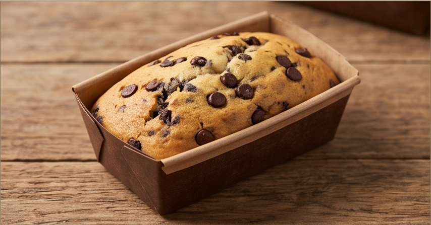 Chocolate chip banana bread mini loaf