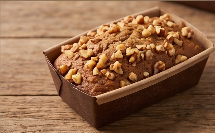 Walnut banana bread mini loaf