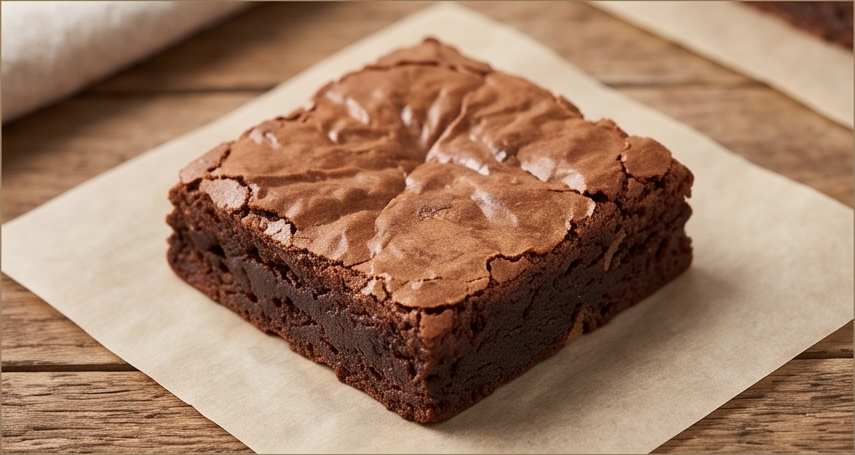 Fudgy brownie square